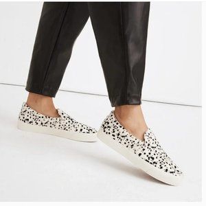 MADEWELL sidewalk slip-on sneakers in spatter-painted calf hair - Size 6.5